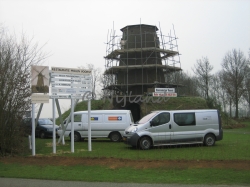 opbouw steiger Korenmolen Voorst